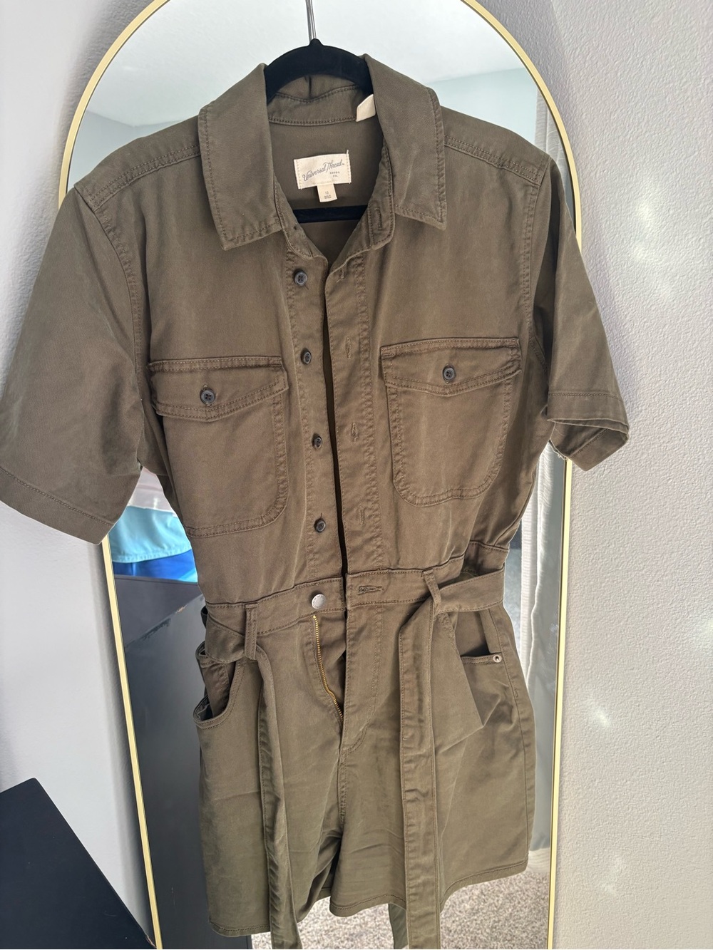 Universal Thread Olive Short-Sleeve Utility Shirt Jacket